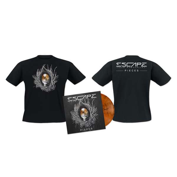 ESCAPE FROM WONDERLAND - Pieces - Ltd. Bundle: ORANGE/BLACK MARBLED LP + T-Shirt - Shop Exclusive!